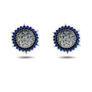 92.5 Silver Studs with Blue Stones